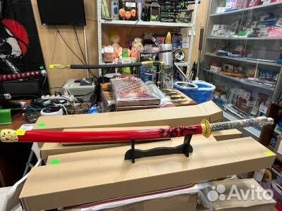 Катаны сувенир сертификат премиум подставка