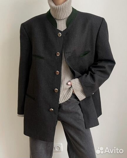 Шерстяной пиджак, унисекс, XL