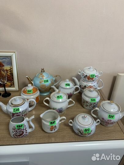 Чайник заварочный, сахарницы, сливочники СССР