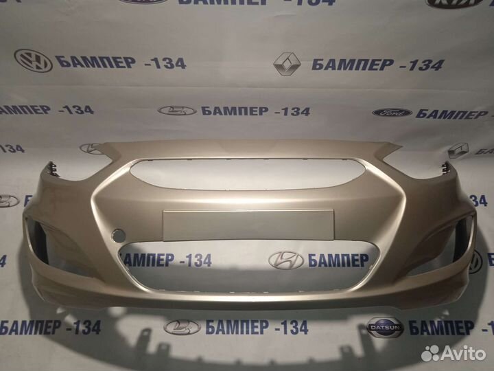 Бампер передний hyundai solaris Бежевый