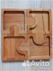 Тарелка для конфет деревянная