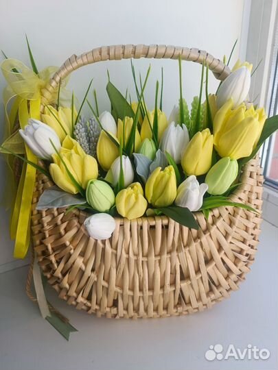 Тюльпаны из мыла