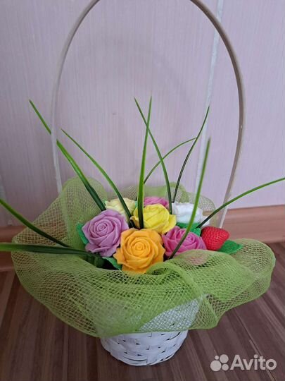 Мыло ручной работы, букеты