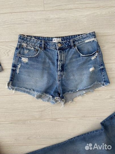 Джинсовые шорты zara 34