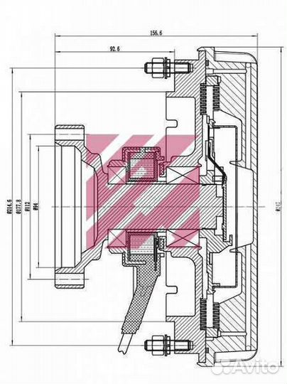 Вискомуфта вентилятора Volvo FH13 с крыльчаткой