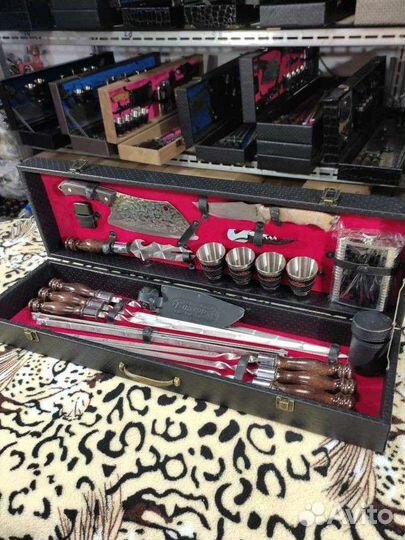 Шашлычный набор для пикника в чемодане