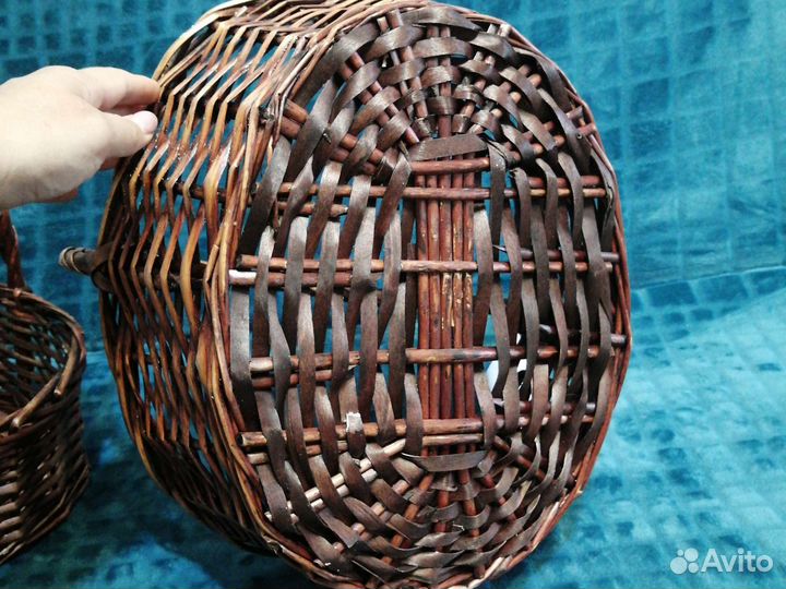 Корзины плетеные из лозы ивы новые
