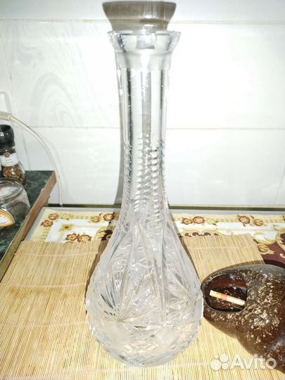 Графин СССР хрусталь толстое стекло