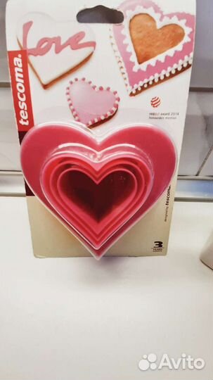 Двухсторонние формочки сердечки delicia, tescoma