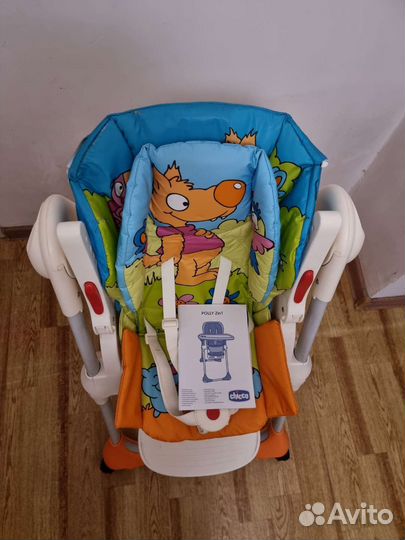 Стульчик для кормления chicco polly 2in1