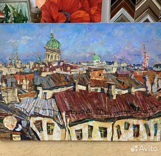 Картина крыши СПБ