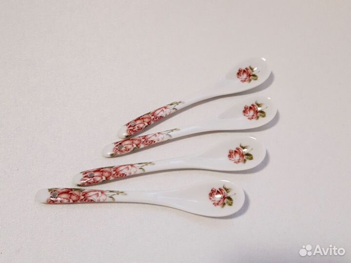 Чайные ложки фарфоровые, 4 шт