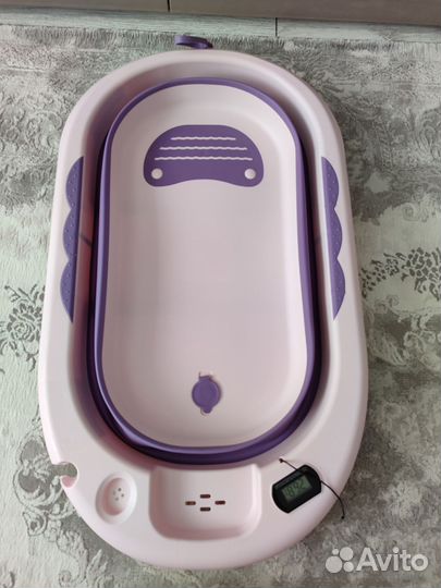 Ванночка для купания складная с термометром