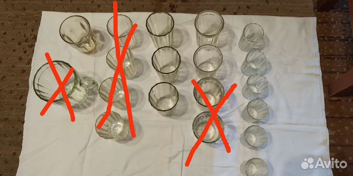 Граненые стаканы,салатники и сахарницы времён СССР