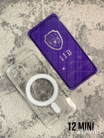 Чехол MagSafe на iPhone + защитное стекло