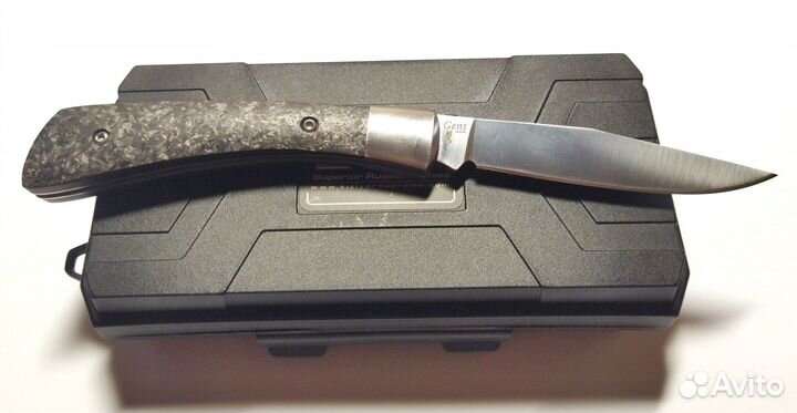 Нож Kizlyar Supreme Gent сталь D2, рукоять карбон