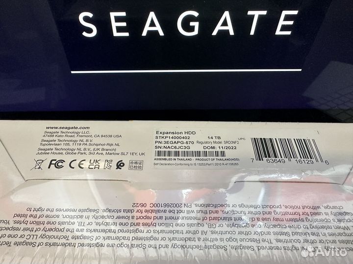 Seagate 14Tb Новый Expansion внешний