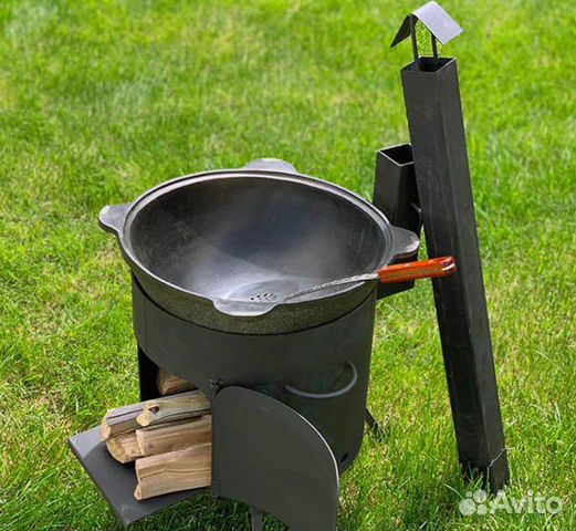 Усилиная Печь труба под казан 8 литров 3 мм сталь