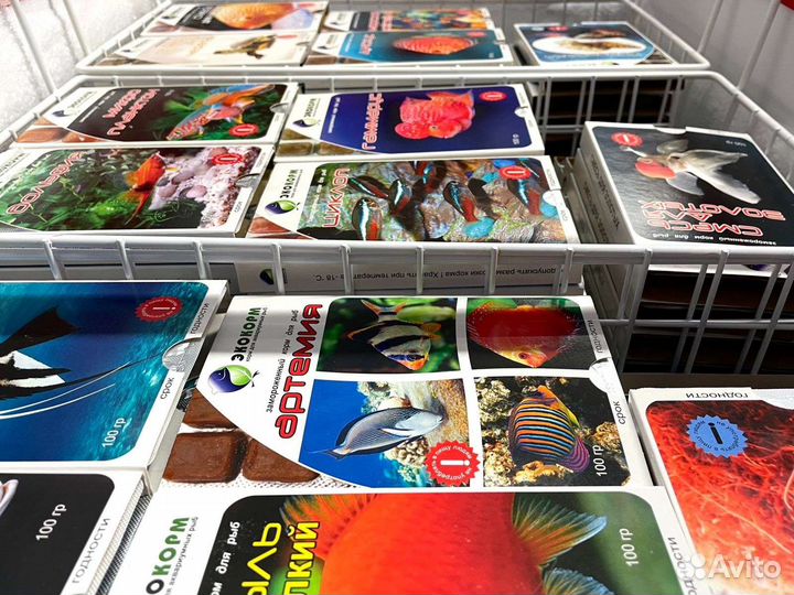 Замороженный корм мотыль, артемия, трубочник и т.д