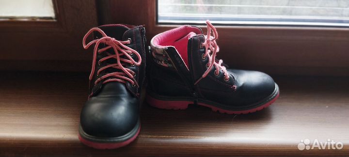 Ботинки для девочки 33 размер демисезонные, зимние
