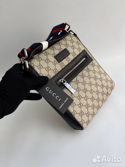 Сумка gucci на плечо кожаная новая