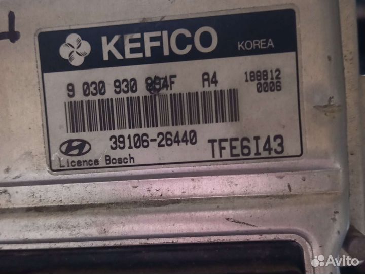 Блок управления Hyundai Гетц 39106-26440