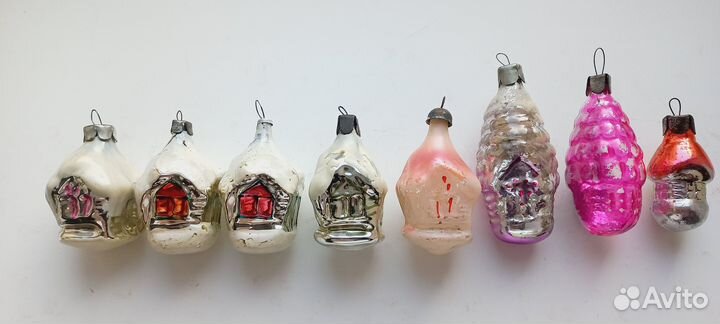 Корзинки Грибы Орехи Домики Жёлуди елочные СССР