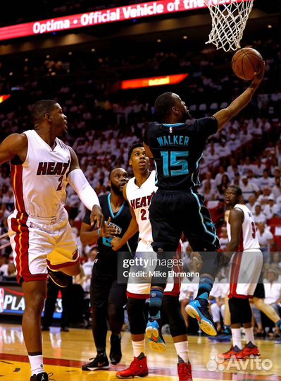 Редчайшая джерси NBA Charlotte Hornets #15 Walker