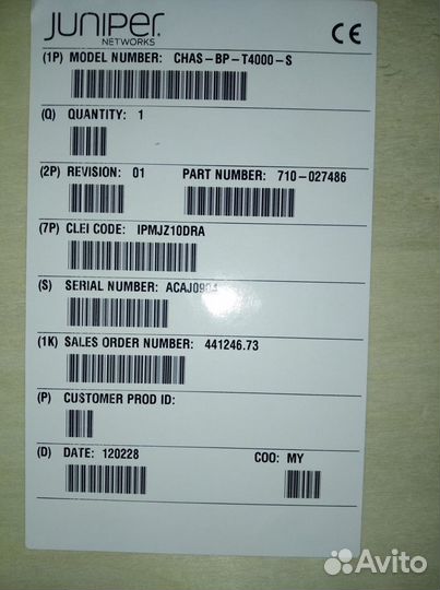 Шасси Juniper chas-BP-T4000-S