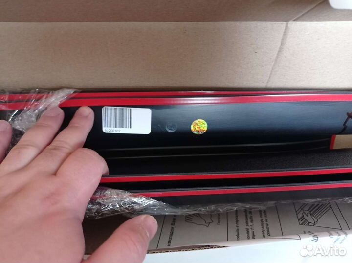 Накладки на пороги пласт. для VW Polo, Skoda Rapid