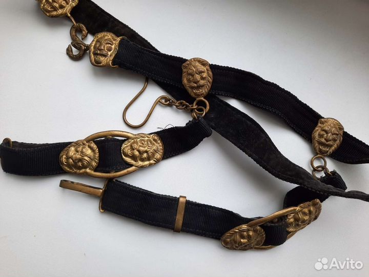 Офицерский ремень с подвесами для кортика вмф СССР