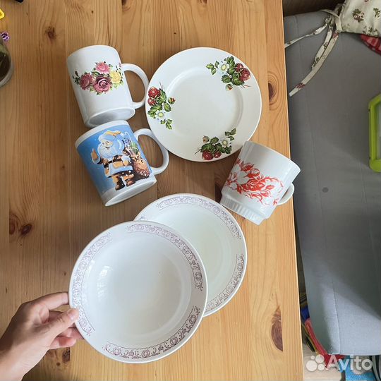 Набор посуды тарелка кружки чашки