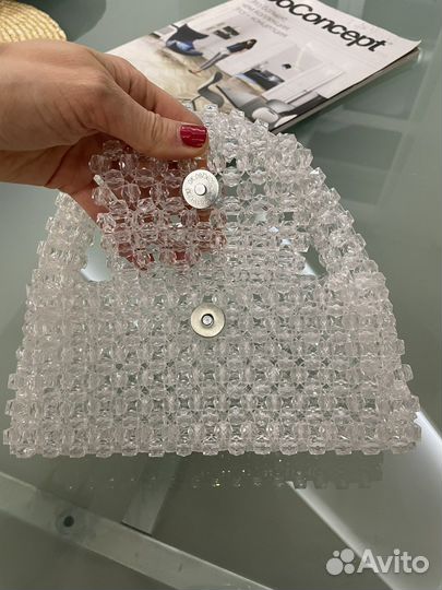 Свадебная праздничная сумочка из бусин