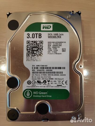 Жесткий диск Western Digital Green 3TB (WD30ezrx)
