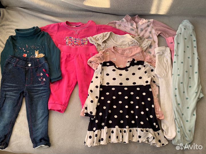 Одежда пакетом на девочку 74 80