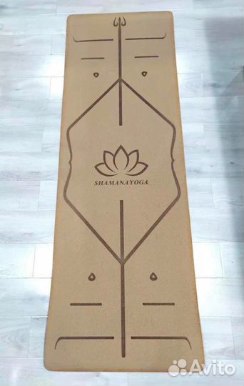 Коврик для йоги,эко натуральный пробковый с сумкой