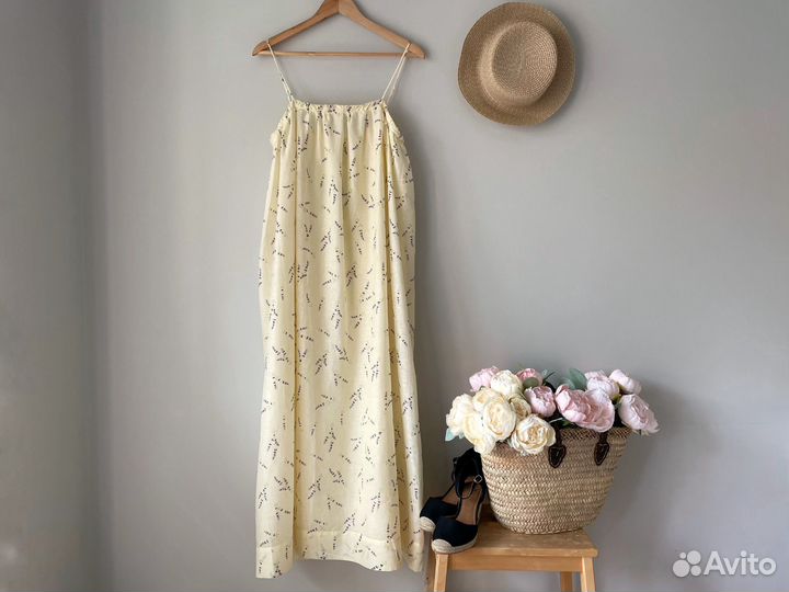 Платье летнее льняное 46 48 HM новое