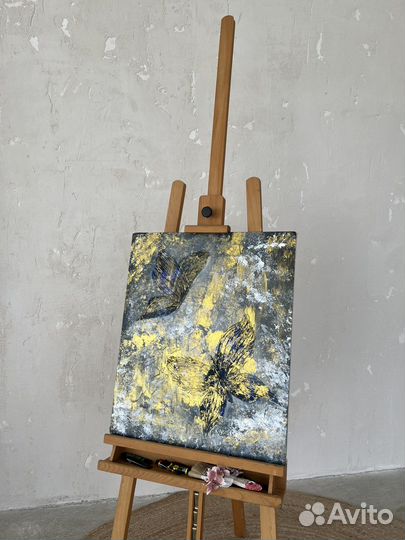 Картина акрилом на холсте, бабочки