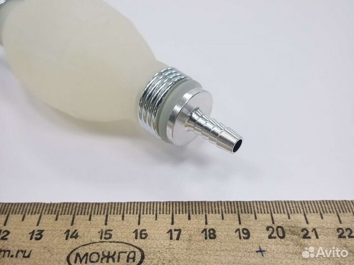 Груша силиконовая в сборе с 2 клапанами металл 6мм