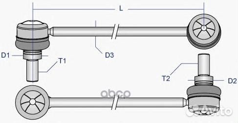 Тяга стабилизатора nissan/renault micra/tiida/C