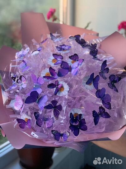 Светящиеся букет из бабочек