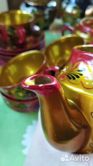 Чайный сервиз хохлома
