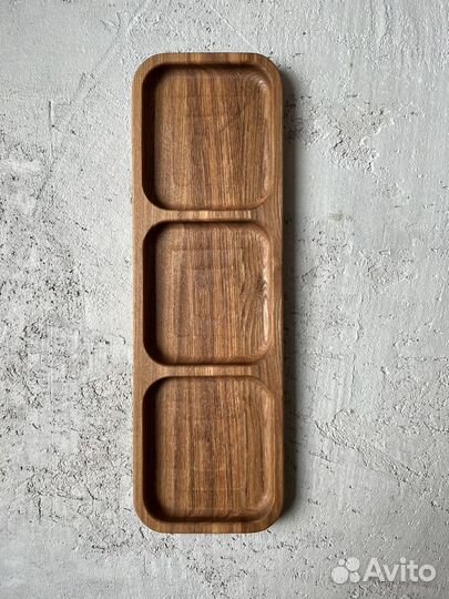 Поднос сервировочный деревянный
