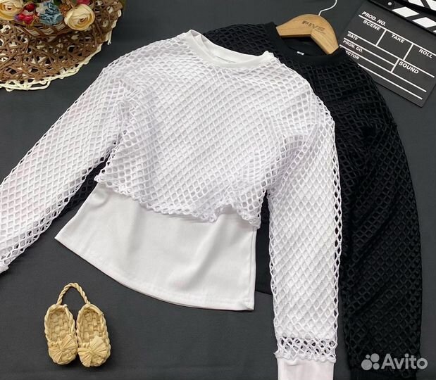 Двойка кофта+сетка для девочки, 134-152
