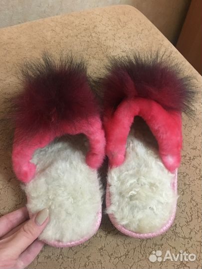 Комнатные тапки из овчины 36,5