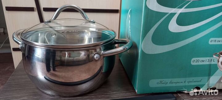 Кастрюля из нержавейки 3,8л