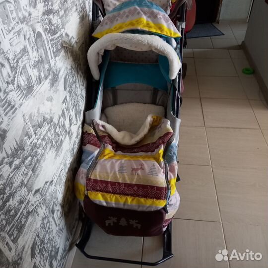 Детские санки коляска