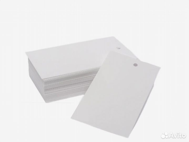 Картонные бирки для одежды, черная