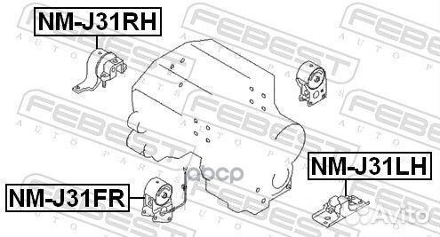 Опора двигателя L nissan murano Z50 2002-2007 F