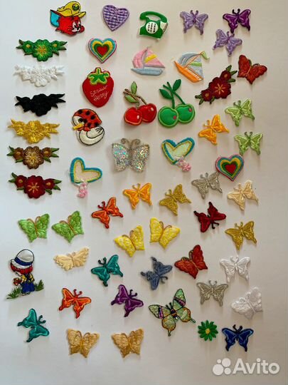 Аппликации детские, спортивные, Цветы пришивные